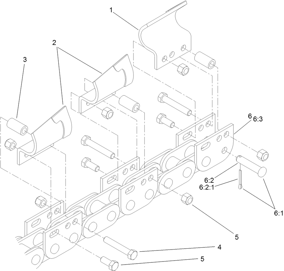 48 Inch x 4 Inch Soil Chain Assembly