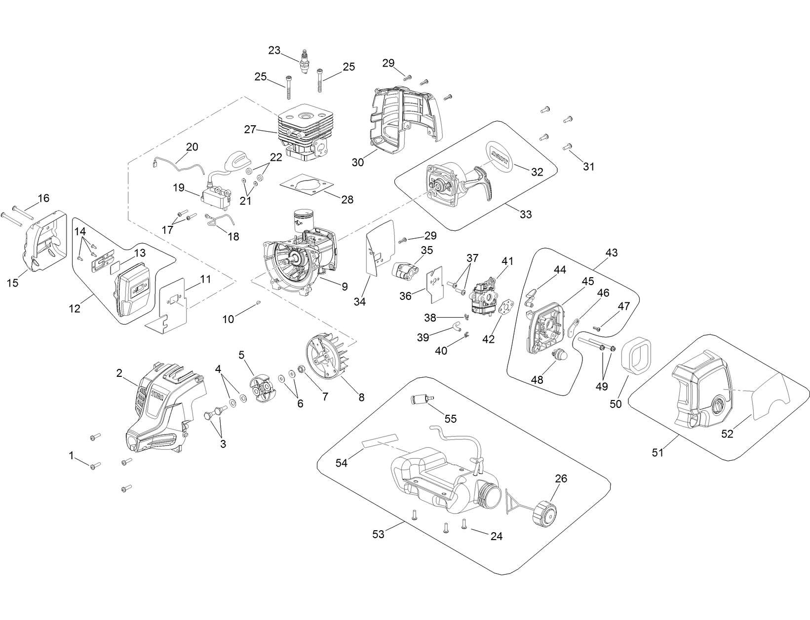 Power Head Components Assembly