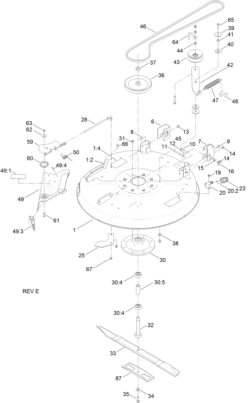 32 Inch Deck Assembly