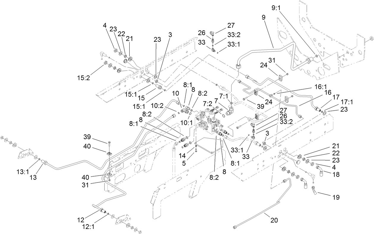 Rear Hydraulic Control Block Assembly