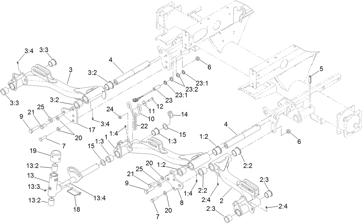 No. 1, 4 and 5 Lift Arm Assembly