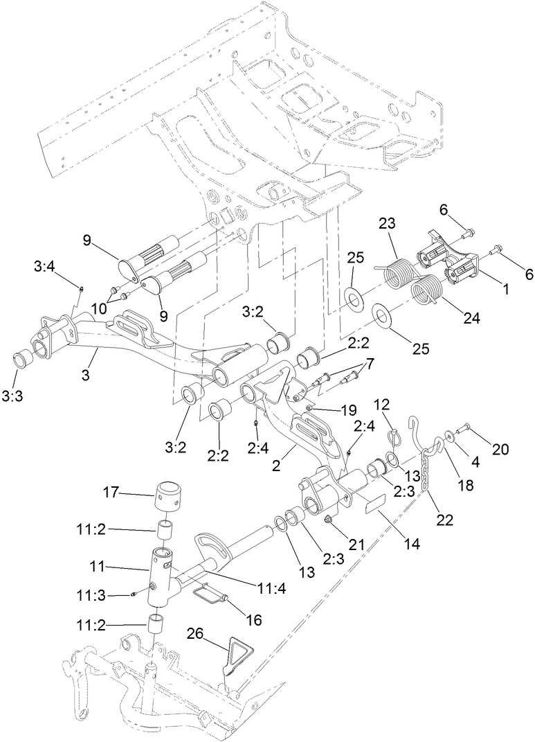 No. 2 and 3 Lift Arm Assembly