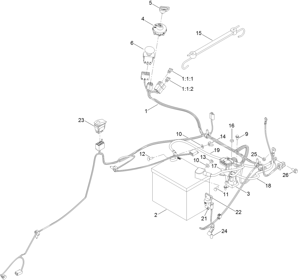 Battery and Electrical Assembly