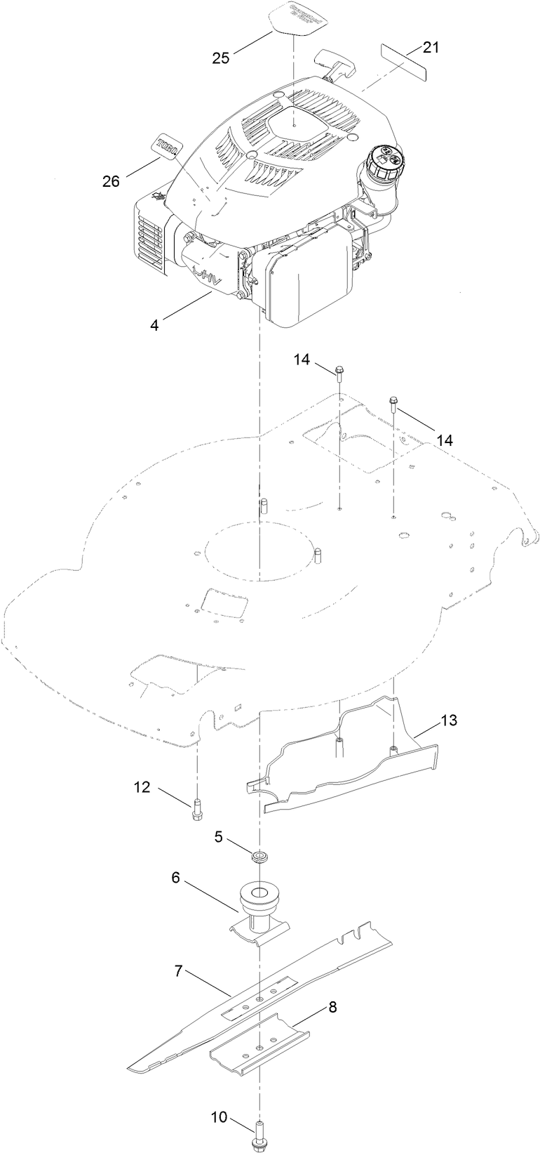 Engine and Blade Assembly