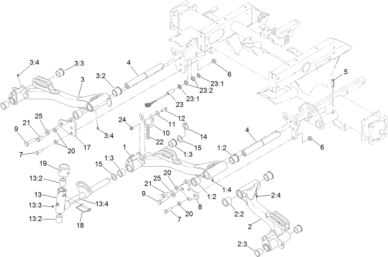 No. 1, 4 and 5 Lift Arm Assembly