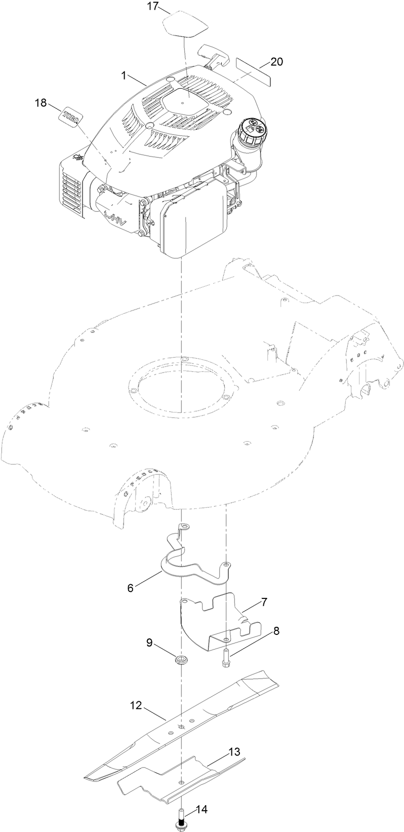 Engine and Blade Assembly