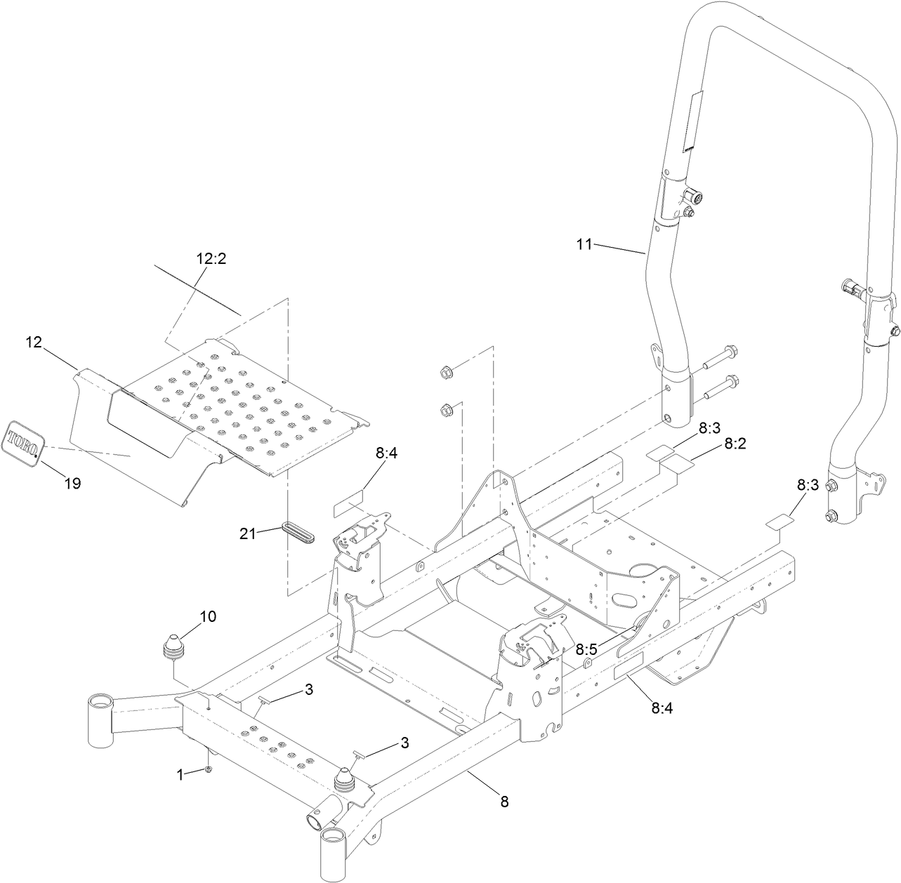 Frame and Roll-Over Protection System Assembly