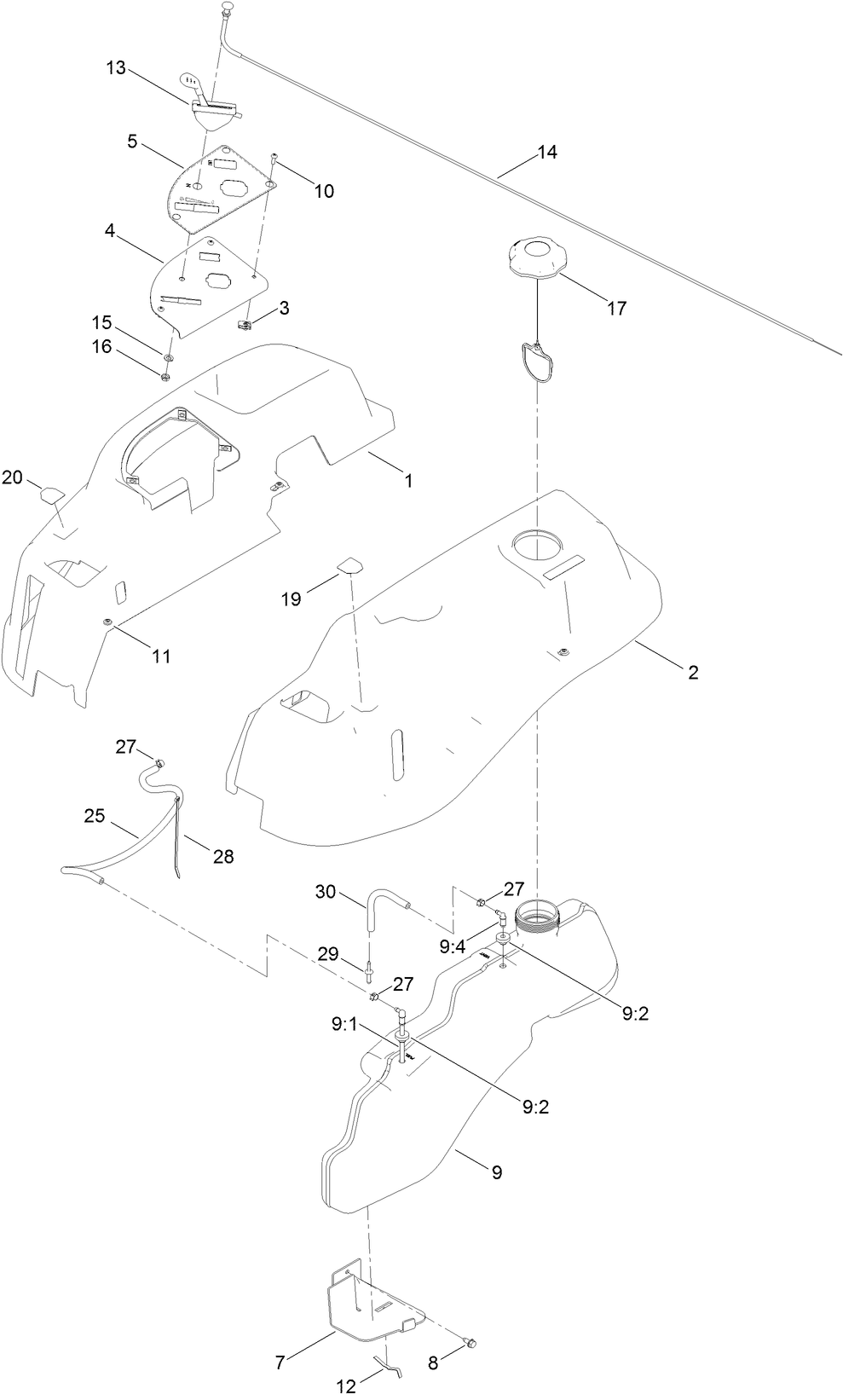 Body Styling and Fuel Tank Assembly