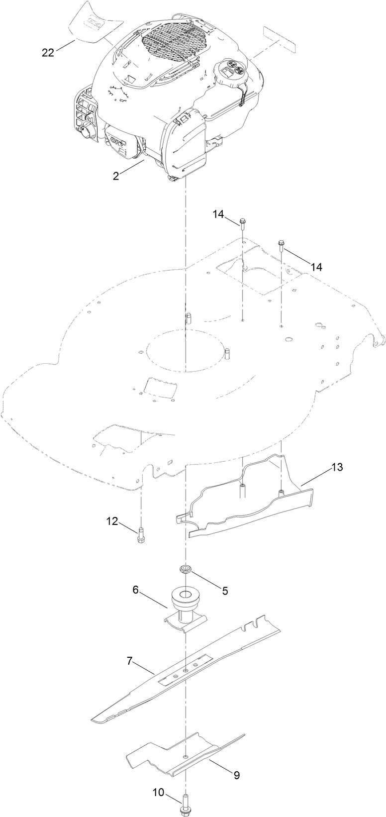 Engine and Blade Assembly