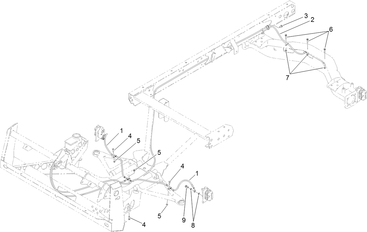 Front and Rear Brake Line Assembly