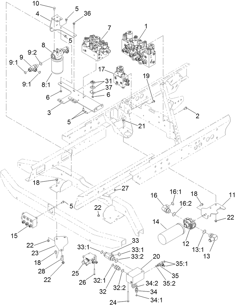 Hydraulic Valve Mounting Assembly