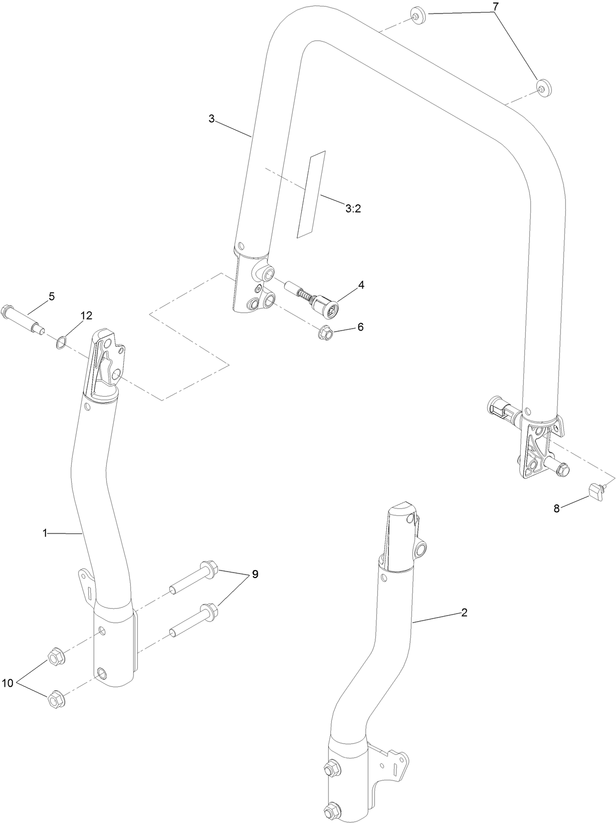 Roll-Over Protection System Assembly  No. 136-8987