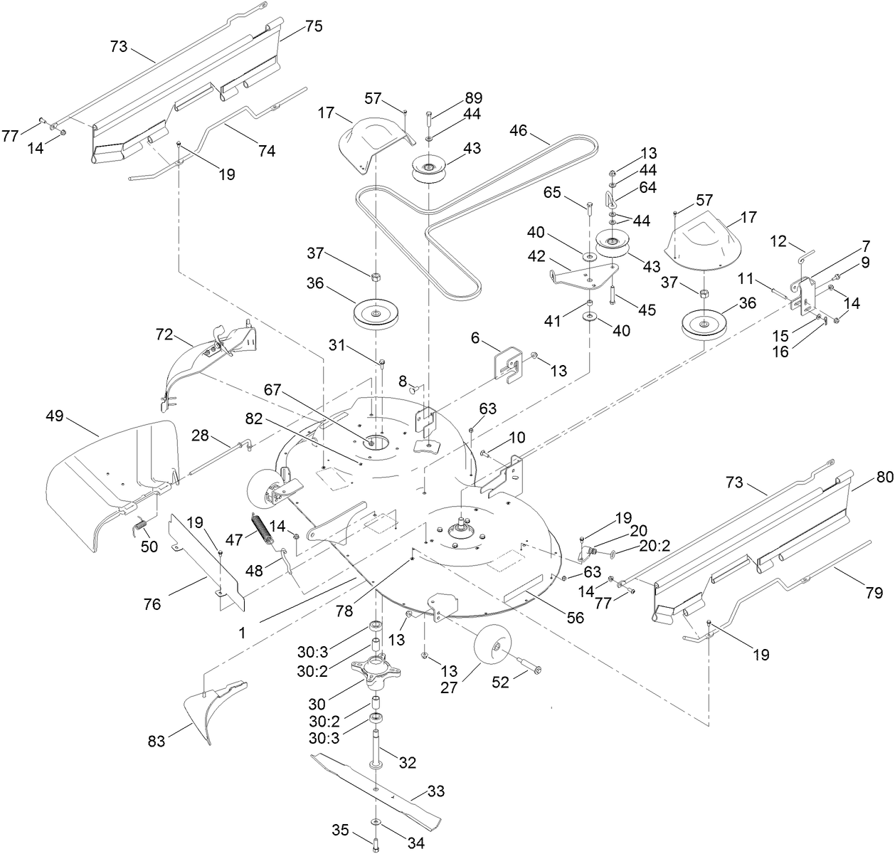 42 Inch Deck Assembly