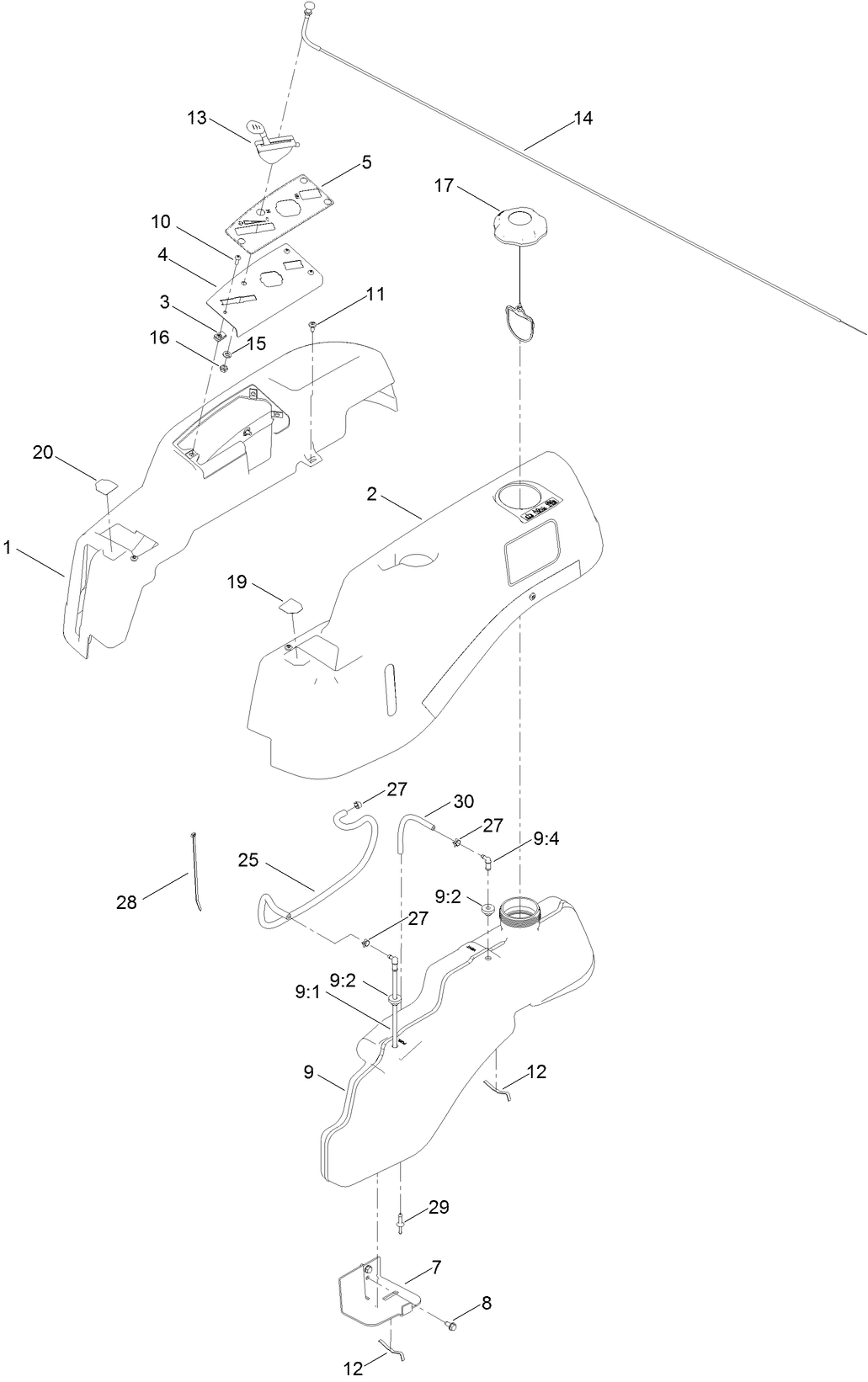 Body Styling and Fuel Tank Assembly