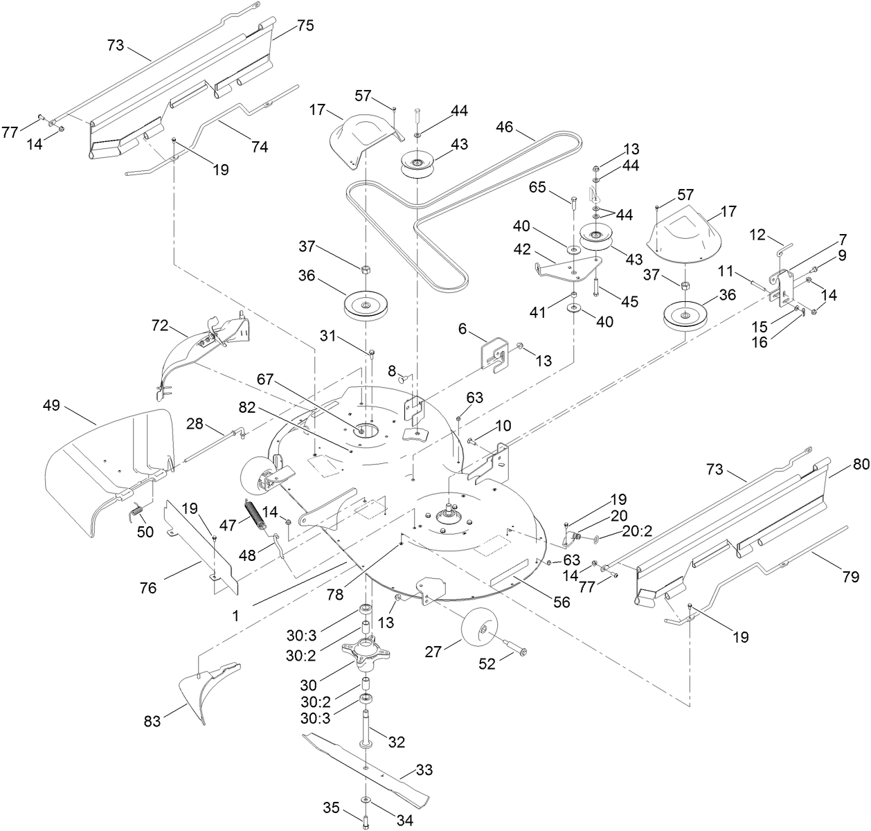 42 Inch Deck Assembly