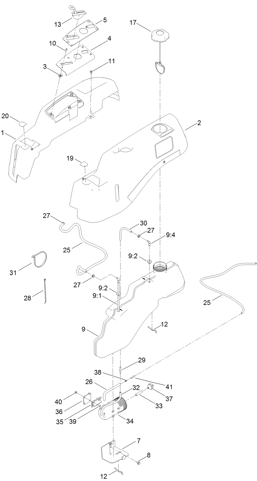 Body Styling and Fuel Tank Assembly