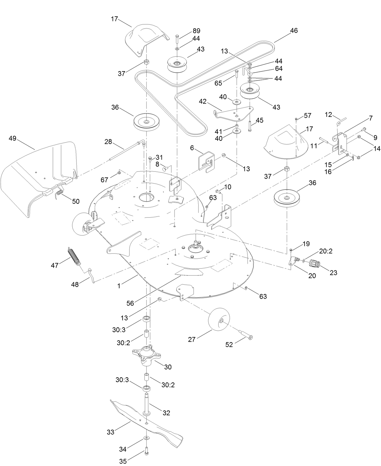 42 Inch Deck Assembly