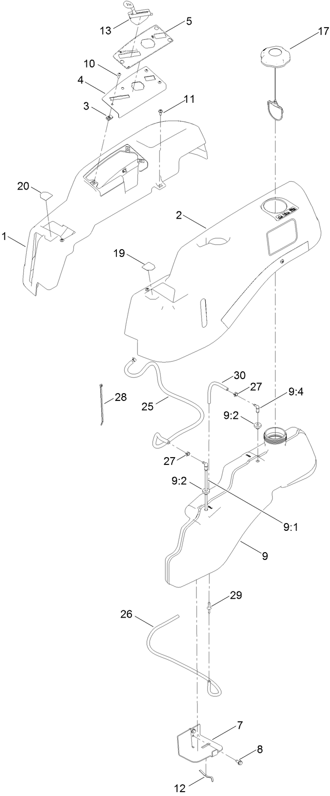Body Styling and Fuel Tank Assembly