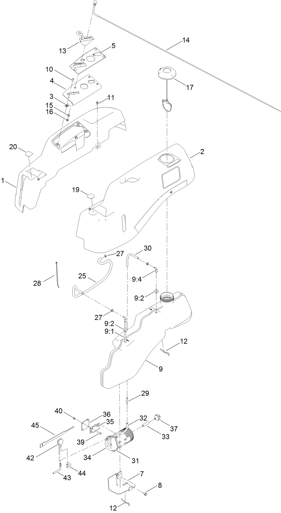Body Styling and Fuel Tank Assembly