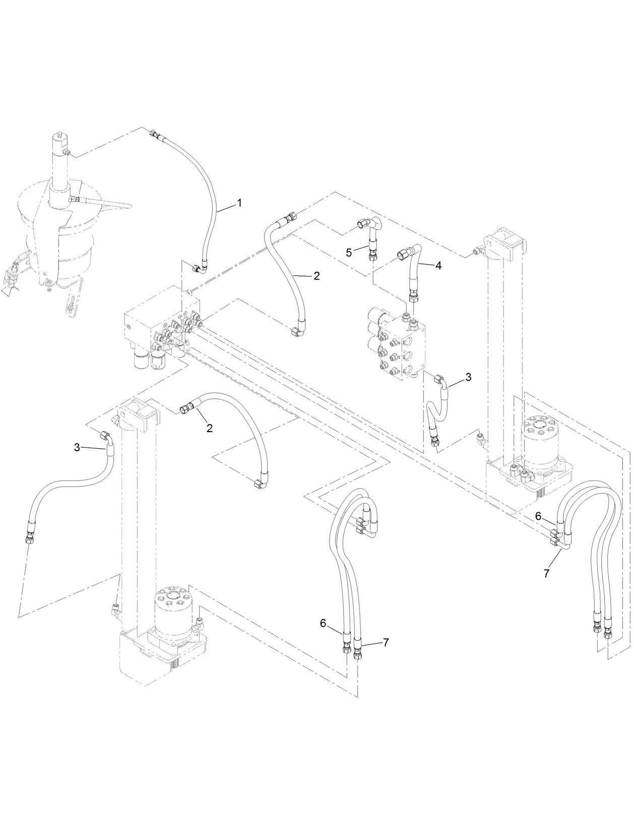 Stakedown Manifold Hydraulic Hose Assembly