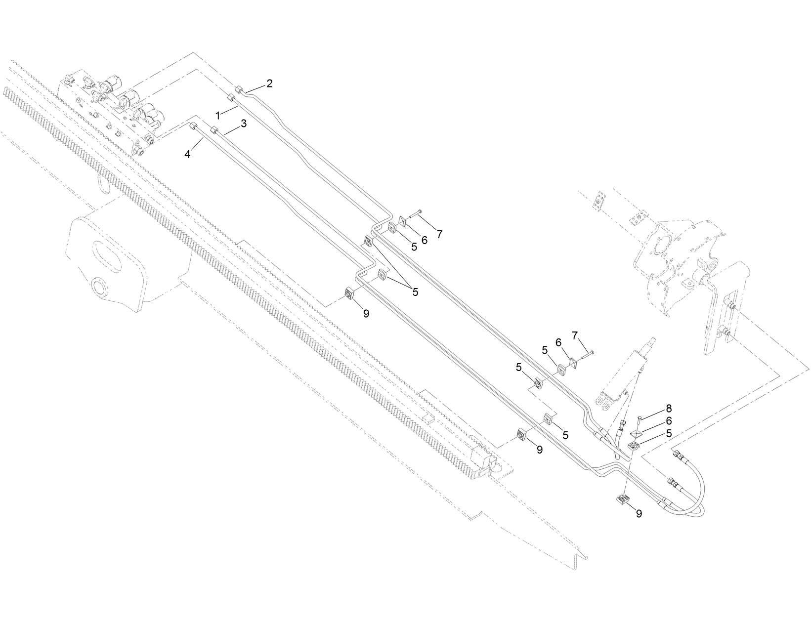 Front Cam Hydraulic Tube Assembly
