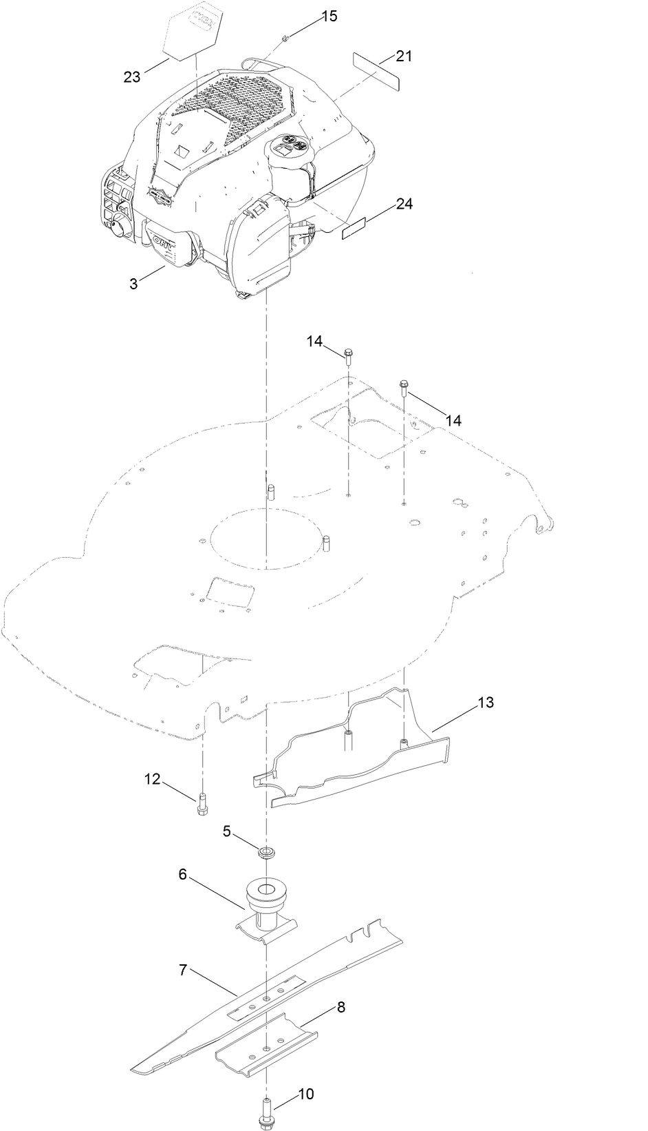 Engine and Blade Assembly