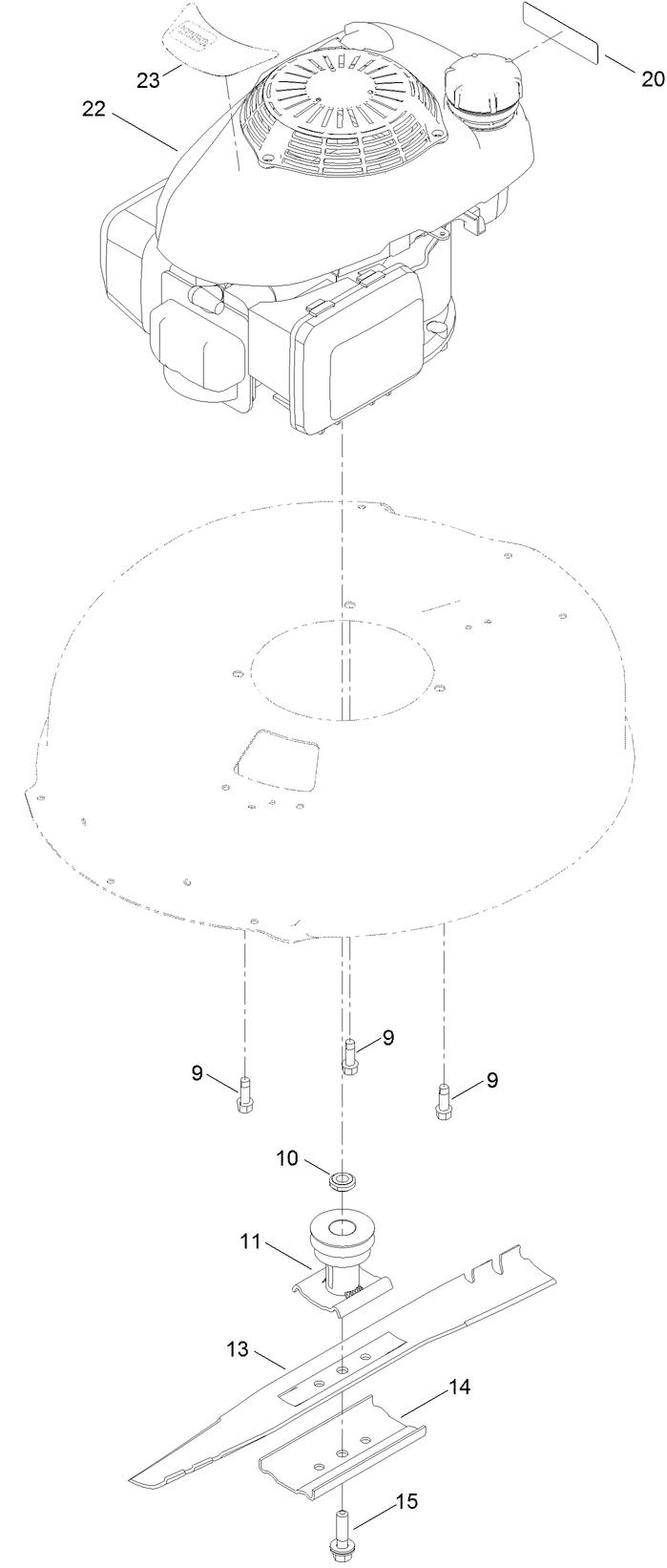 Engine and Blade Assembly