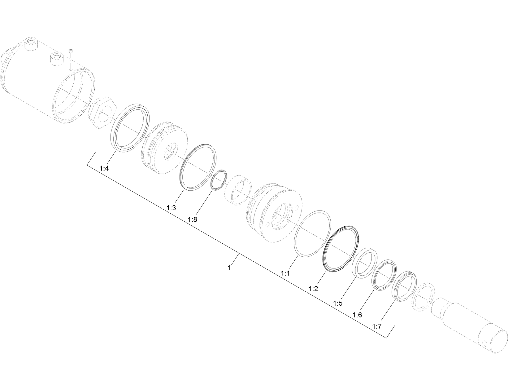 Hydraulic Cylinder Assembly No. 136-6918