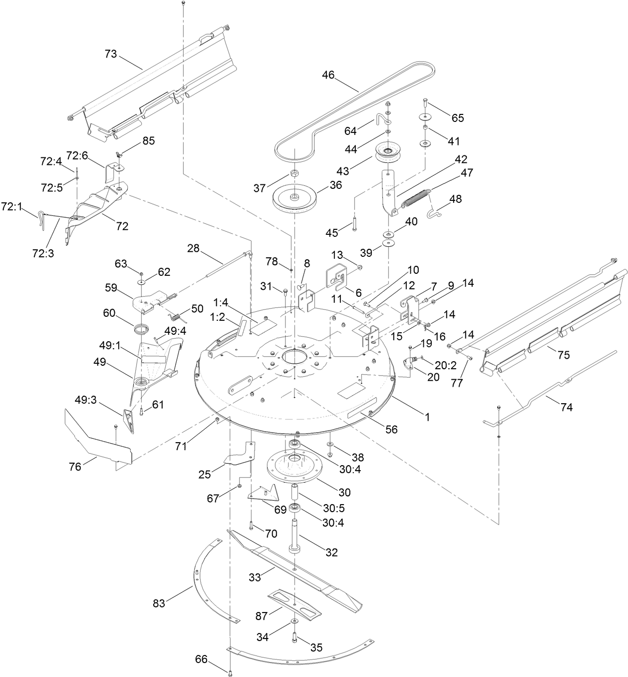 32 Inch Deck Assembly