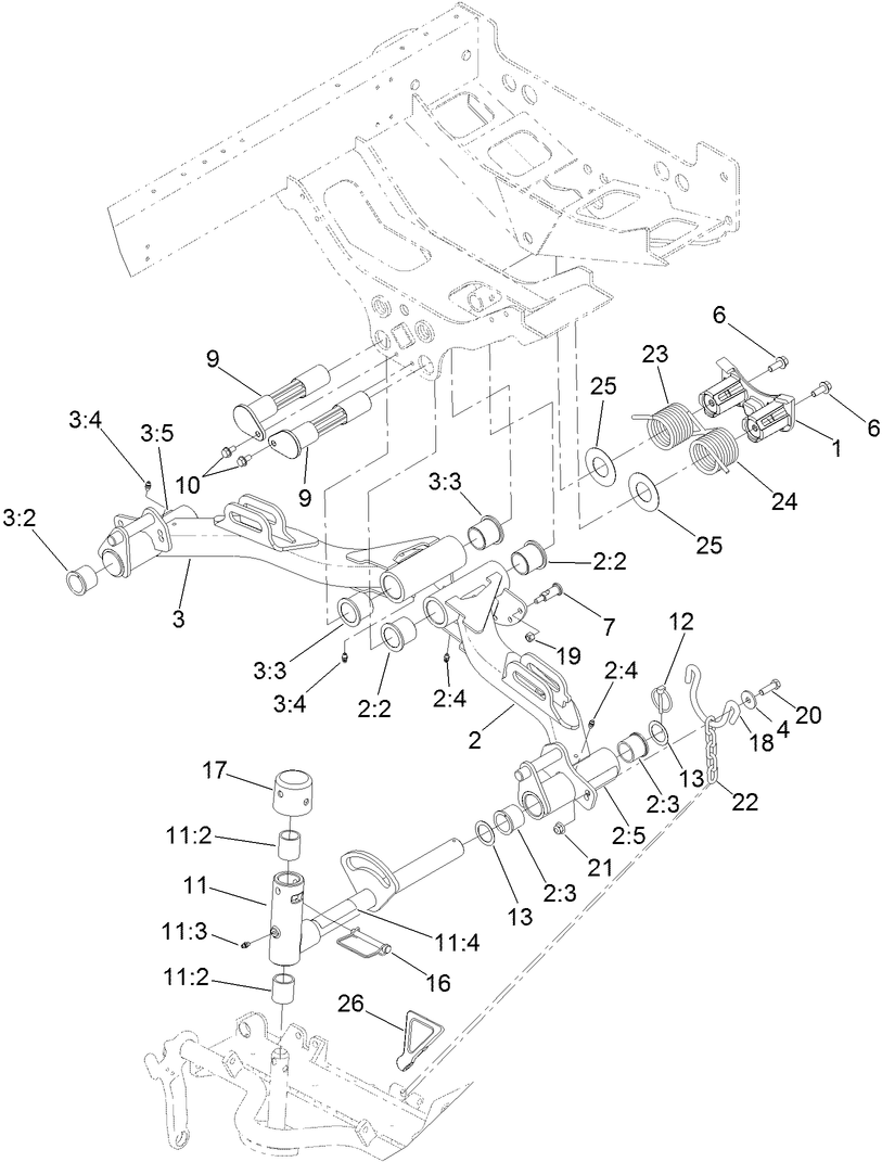 No. 2 and 3 Lift Arm Assembly