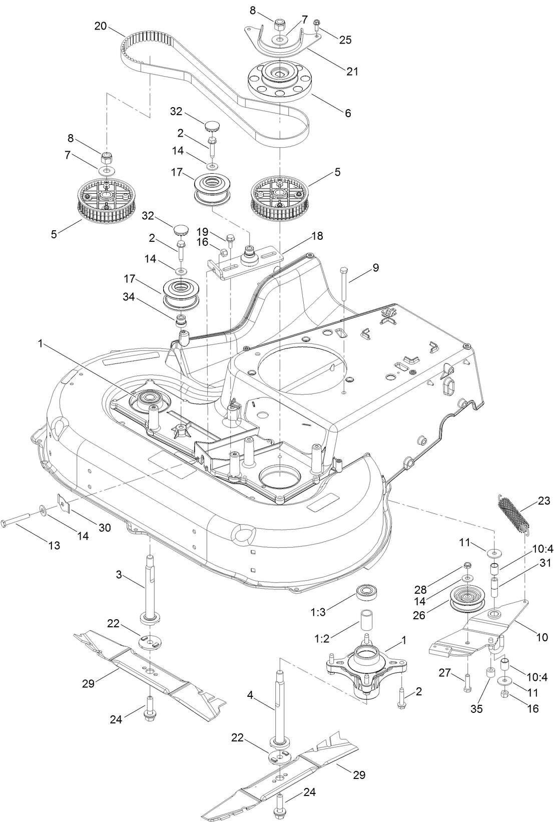 Spindle and Blade Assembly