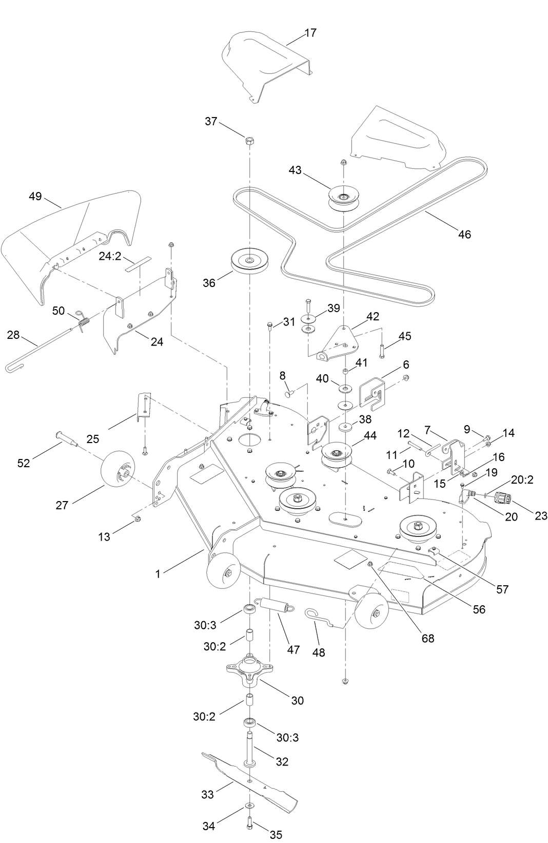 50 Inch Deck Assembly