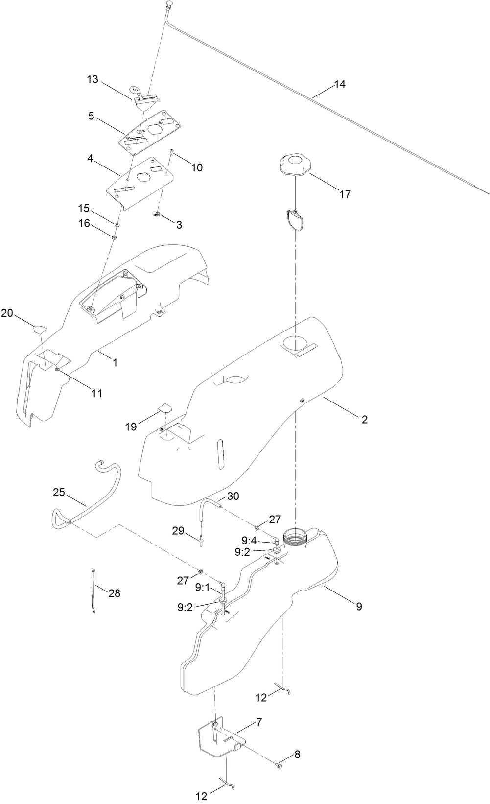 Body Styling and Fuel Tank Assembly