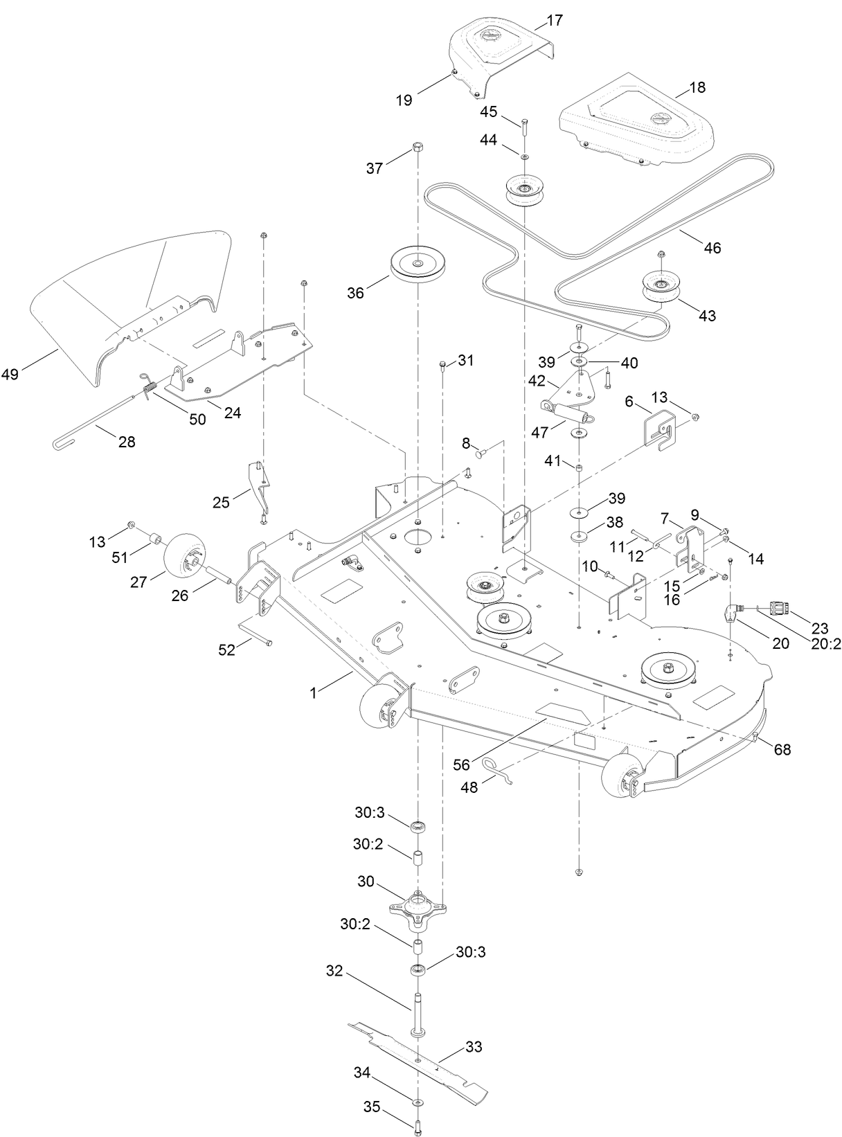 60 Inch Deck Assembly