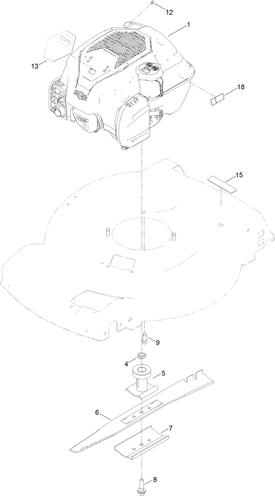 Engine and Blade Assembly