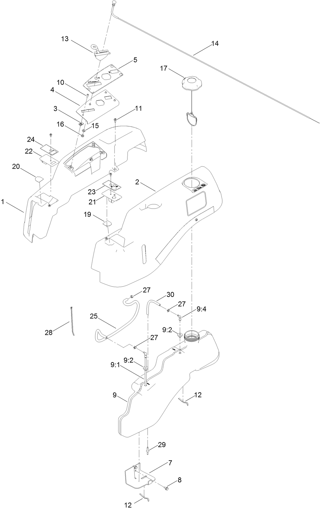 Body Styling and Fuel Tank Assembly