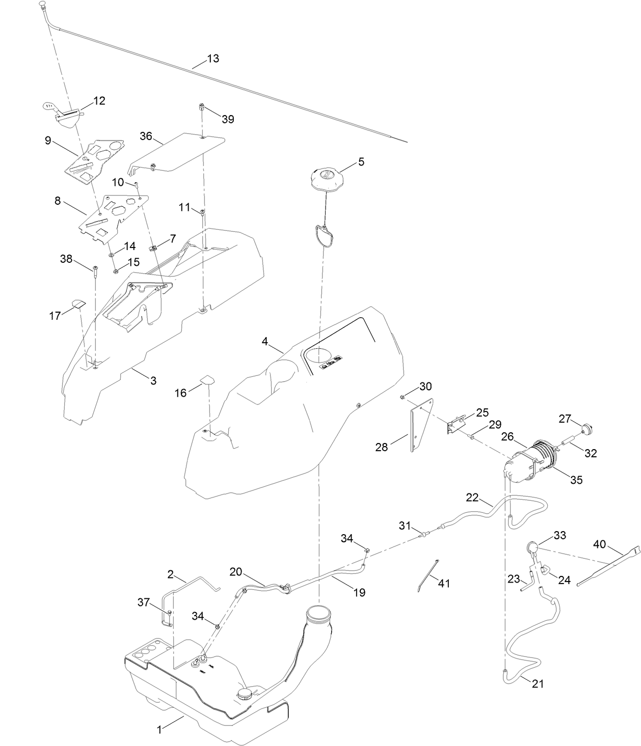 Body Styling and Fuel Tank Assembly