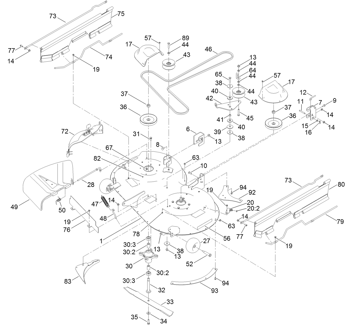 42 Inch Deck Assembly