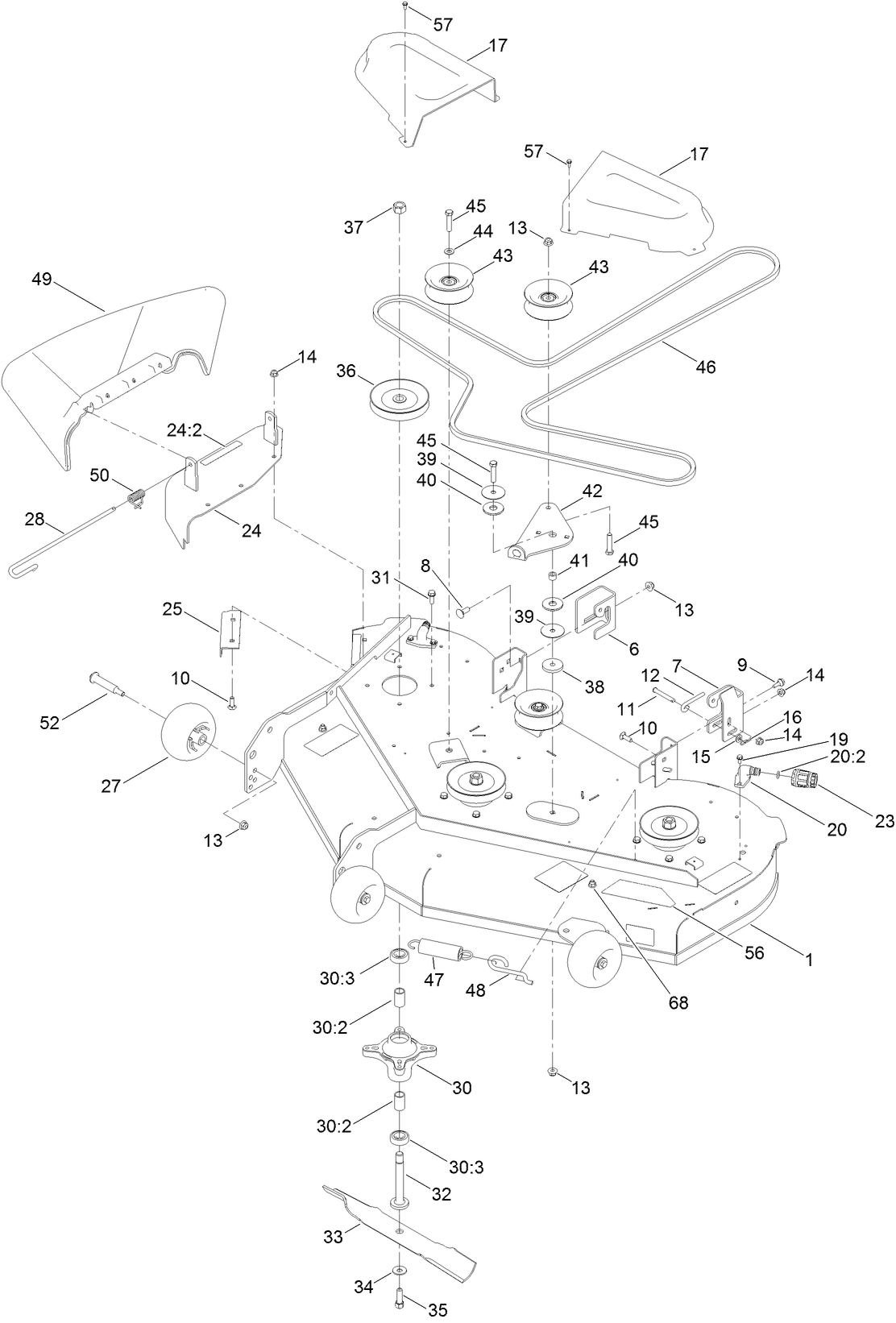 50 Inch Deck Assembly