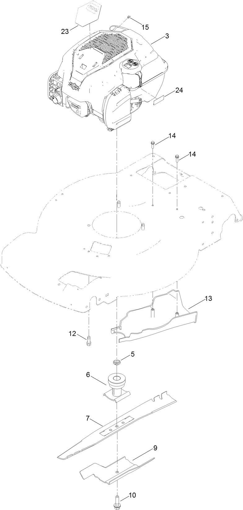 Engine and Blade Assembly