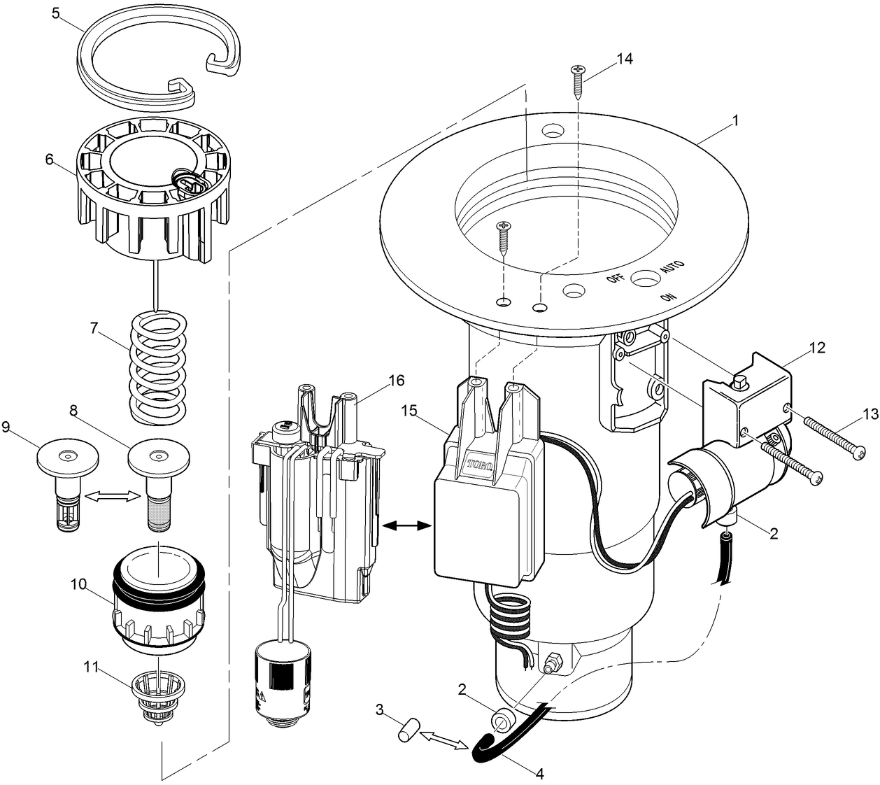 Golf Sprinkler Body, 1.5'' - Flex, 800S and DT
