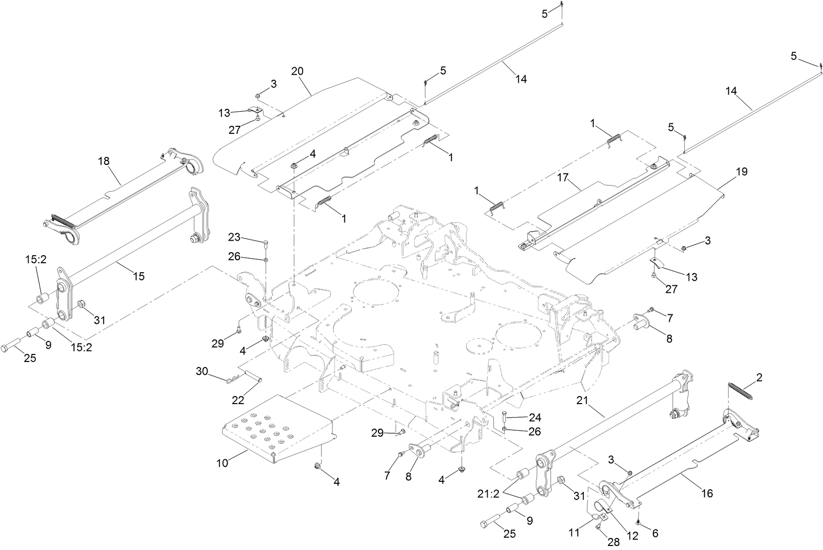 Center Deck Guard Assembly