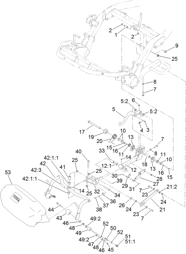 Center Cutting Unit Suspension Assembly
