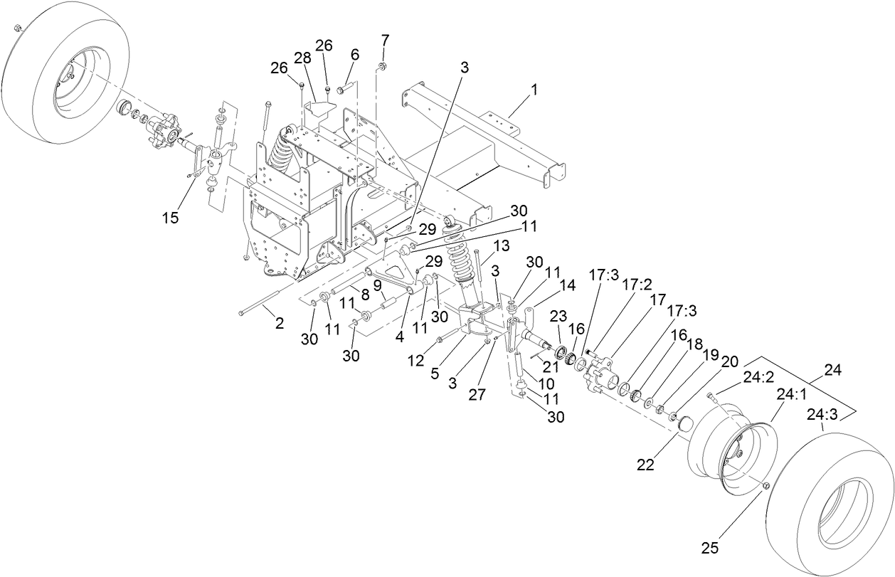 Front Frame and Suspension Assembly