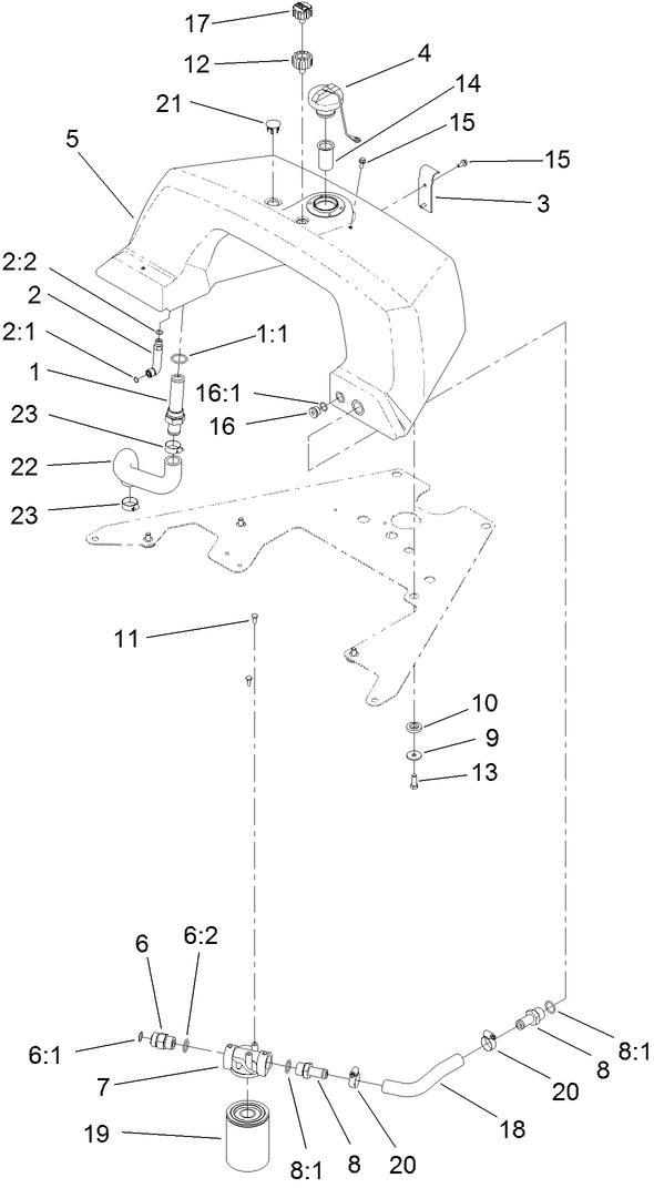 Hydraulic Tank and Filter Assembly