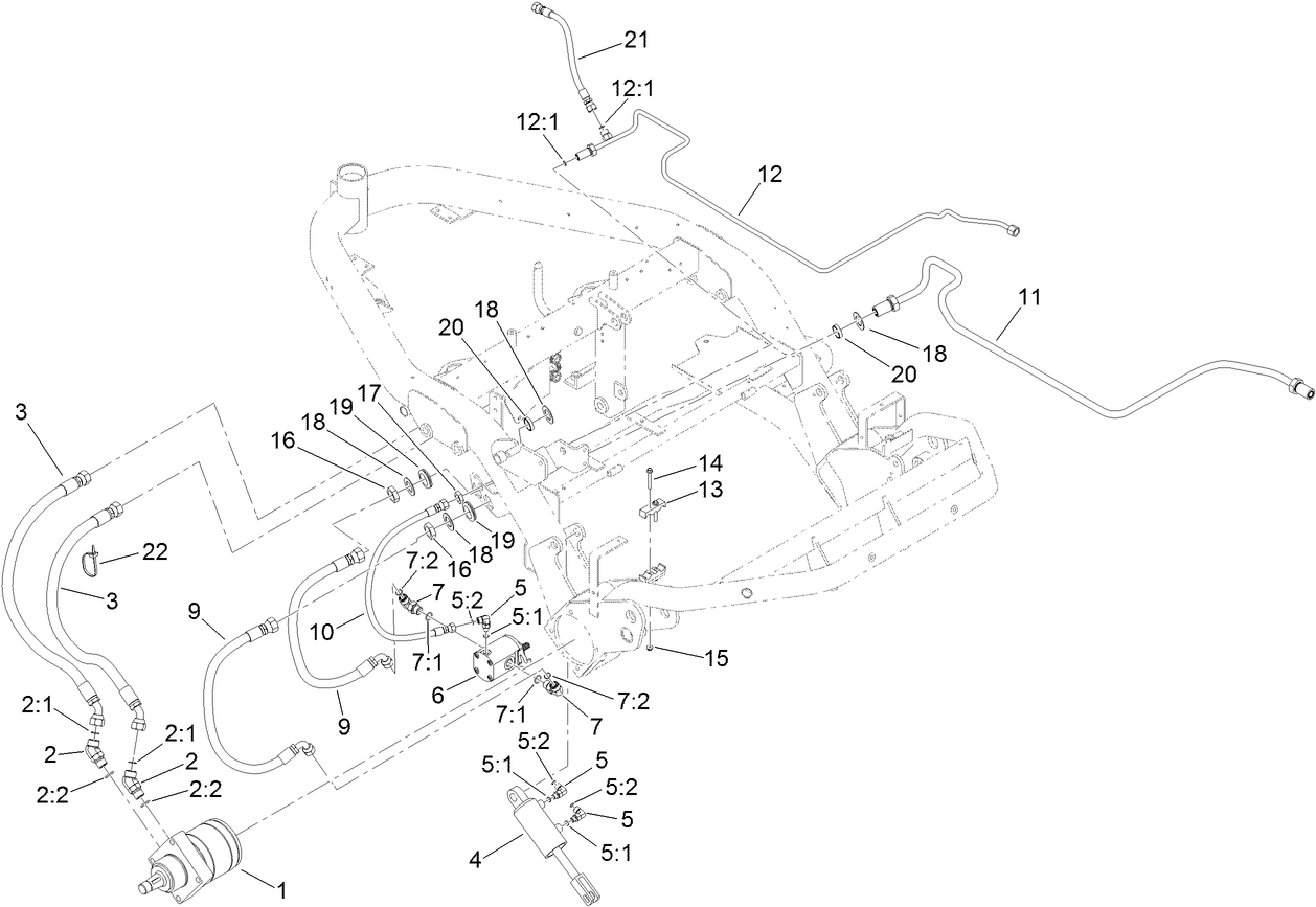 Right Hand Wheel Motor and Lift Cylinder Assembly