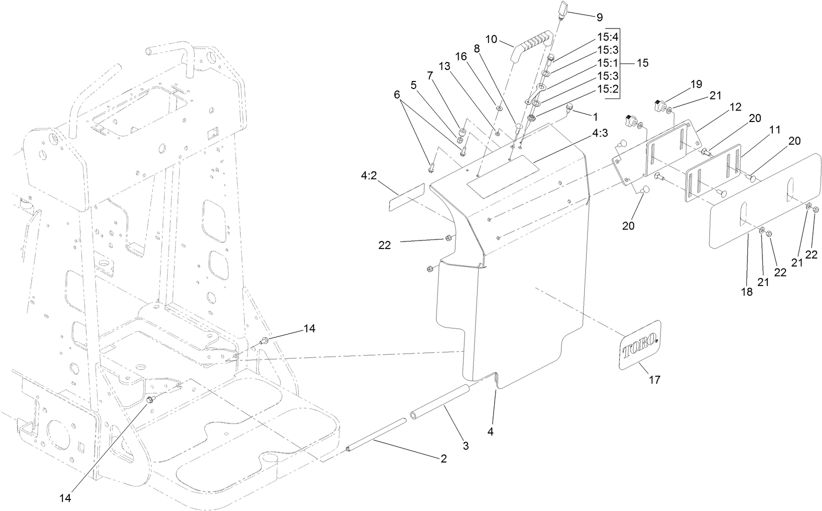 Rear Cover and Thigh Support Assembly