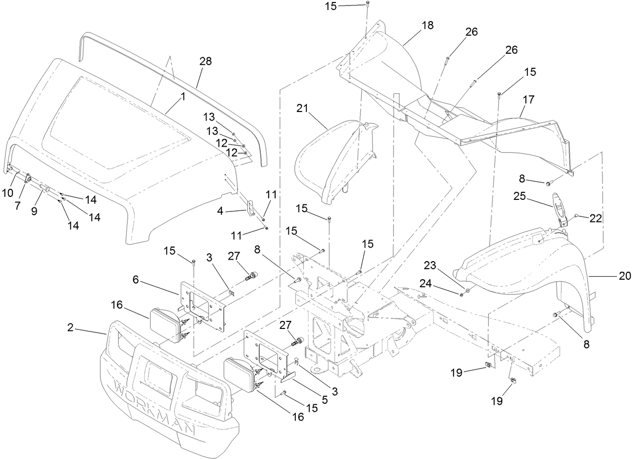 Hood and Fender Assembly