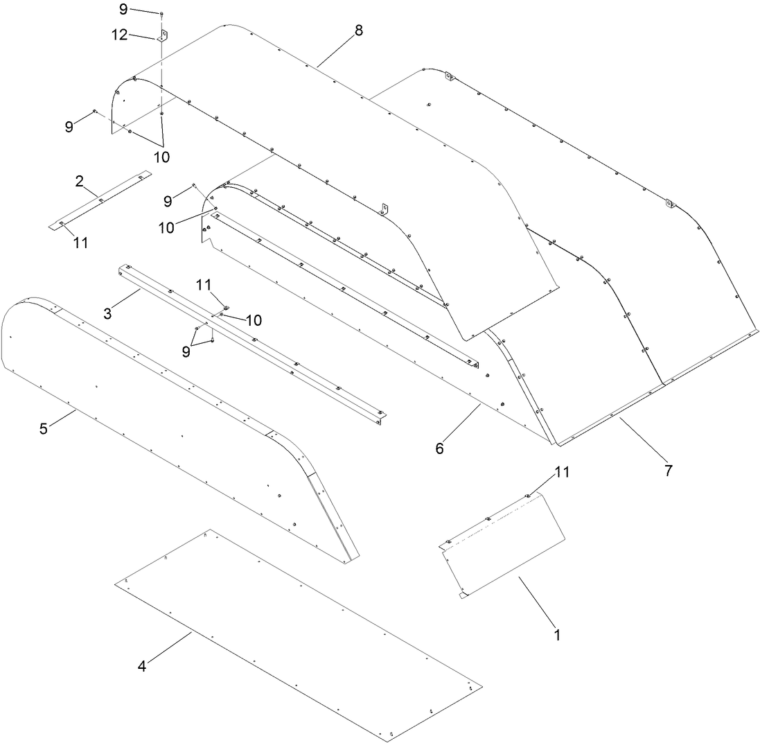Hopper Roof Assembly No. 131-9360