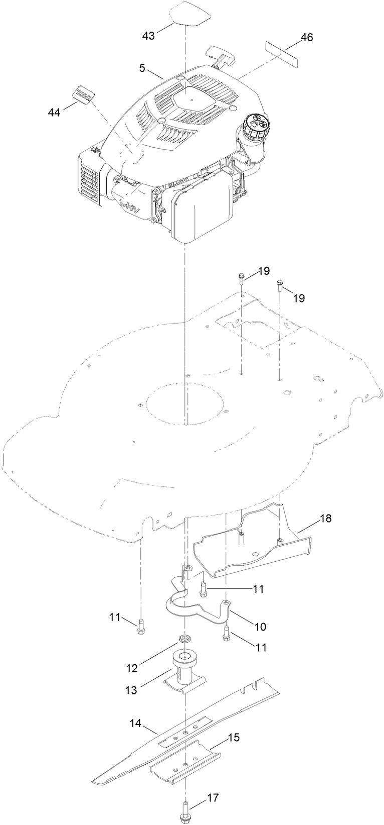 Engine and Blade Assembly